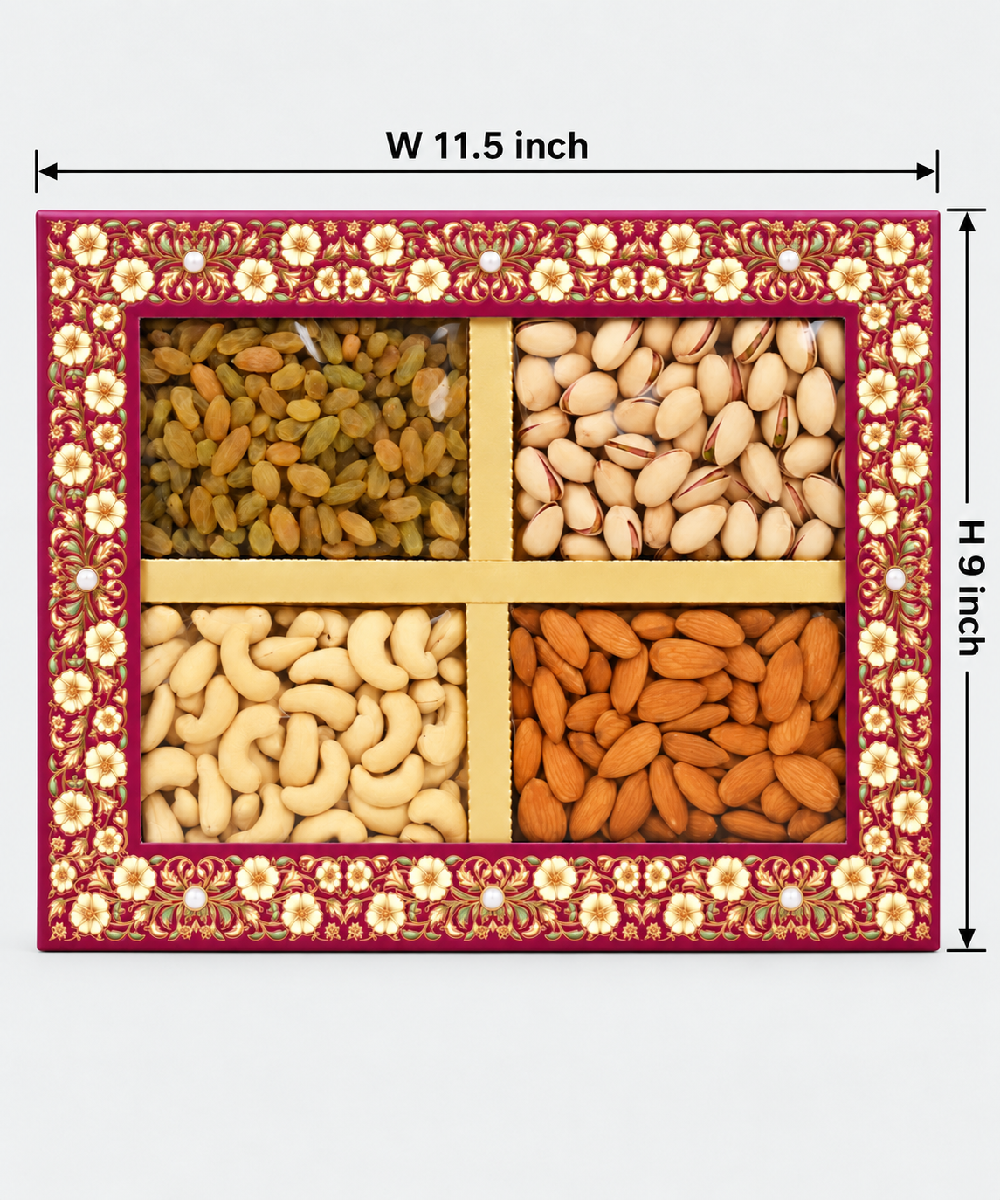 4 P Small Dry Fruit Box 535 Gm