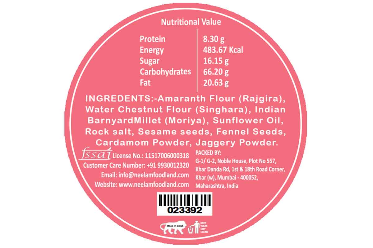 Gluten Free Farali Jaggery Bhakri 200 Gm