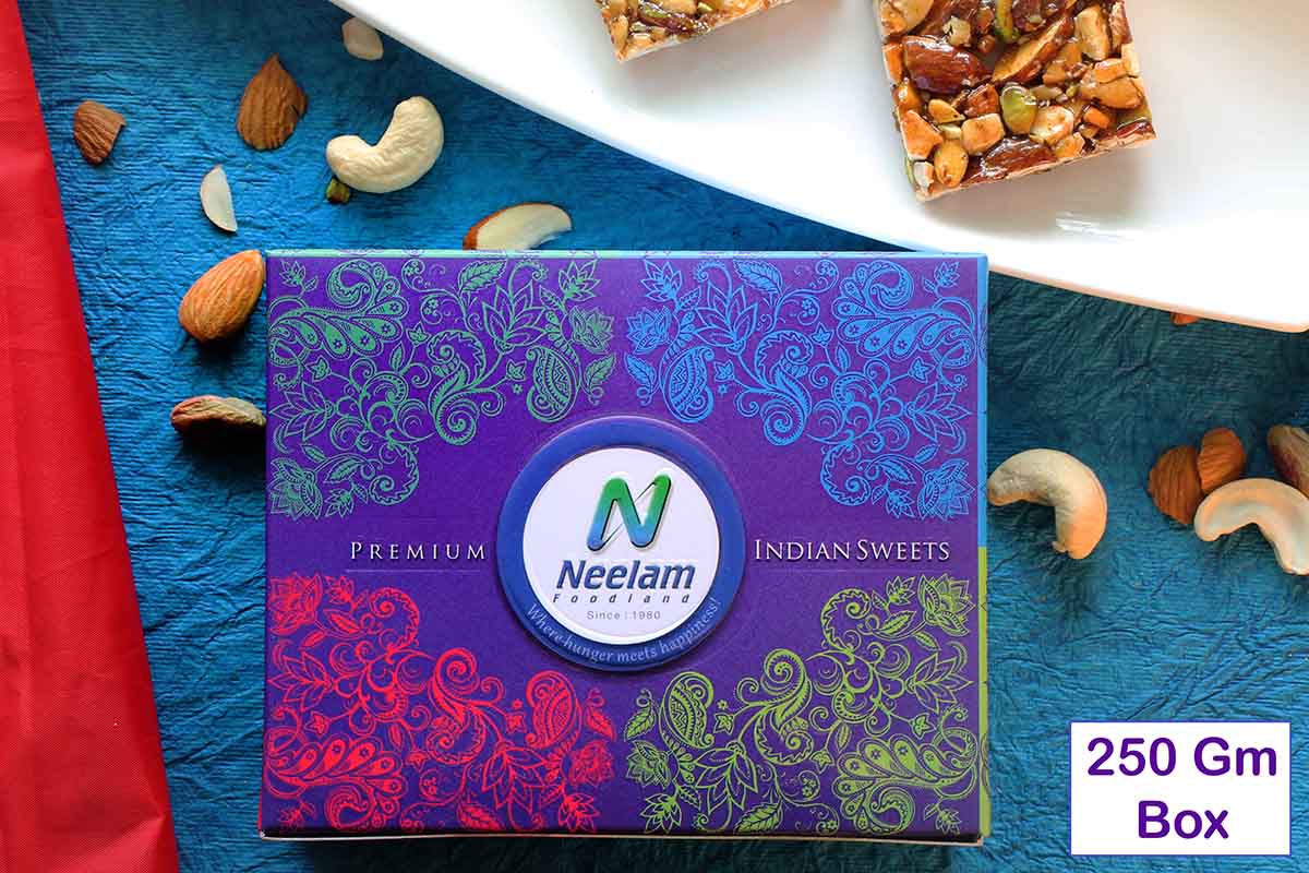 Stevia Kaju Badam Pista Chikki Sweets 250 Gm