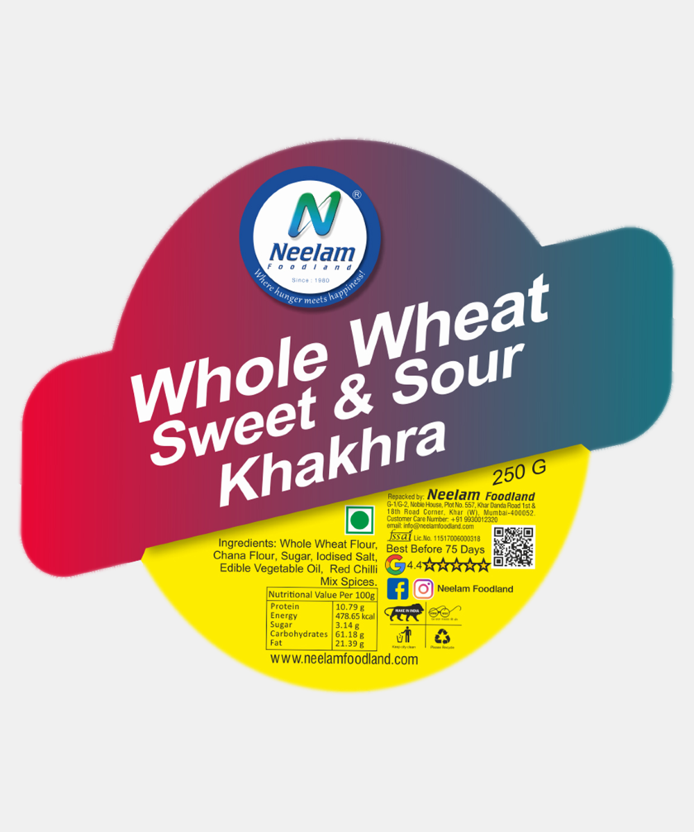 Whole Wheat Sweet N Sour Khakhra 250 Gm