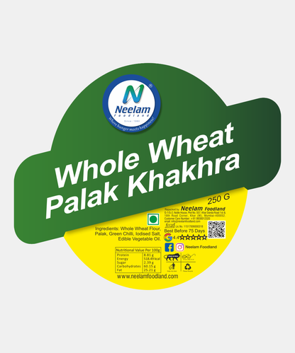 Whole Wheat Palak Khakhra 250 Gm
