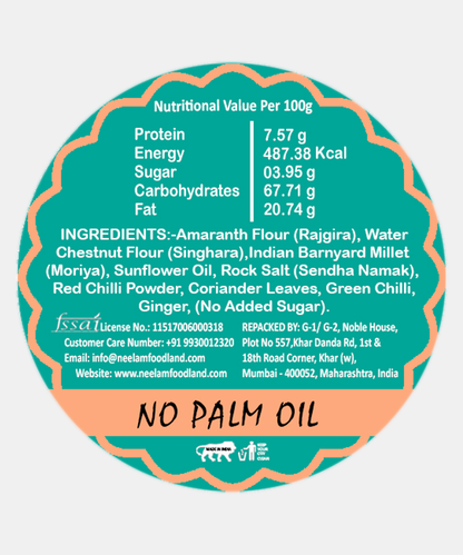 Gluten Free Kothmir Chilli Bhakhri With Sunflower Oil 200 Gm