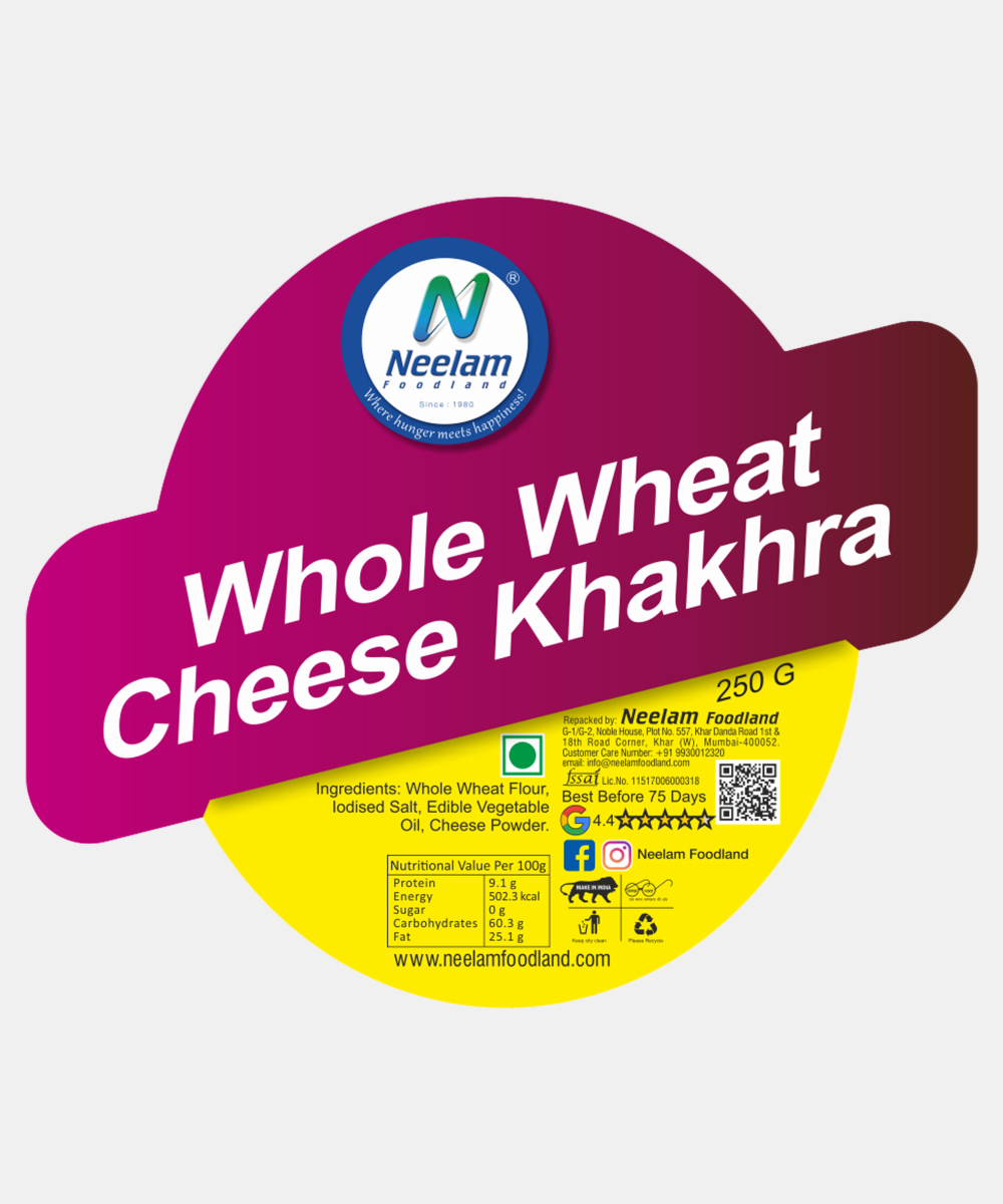 Whole Wheat Cheese Khakhra 250 Gm