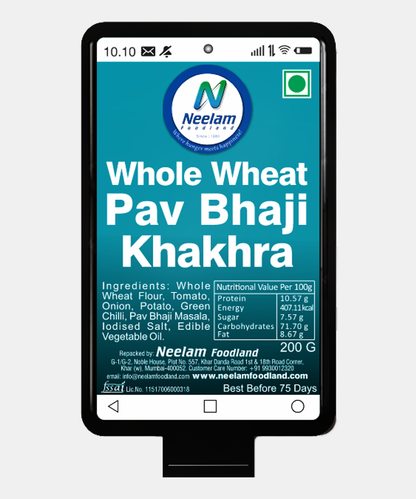 Whole Wheat Pav Bhaji Khakhra Mobile 200 Gm