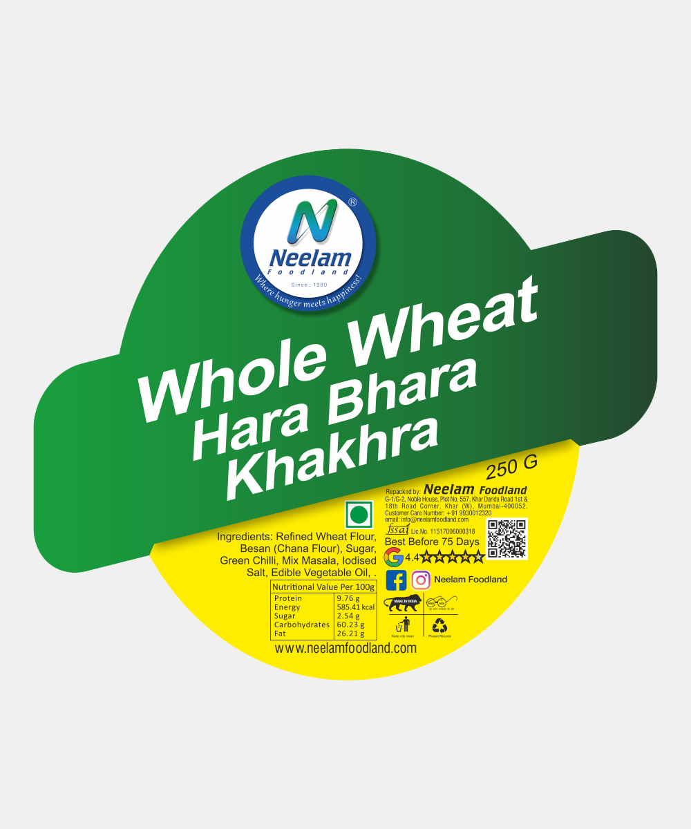 Whole Wheat Hara Bhara Khakhra 250 Gm