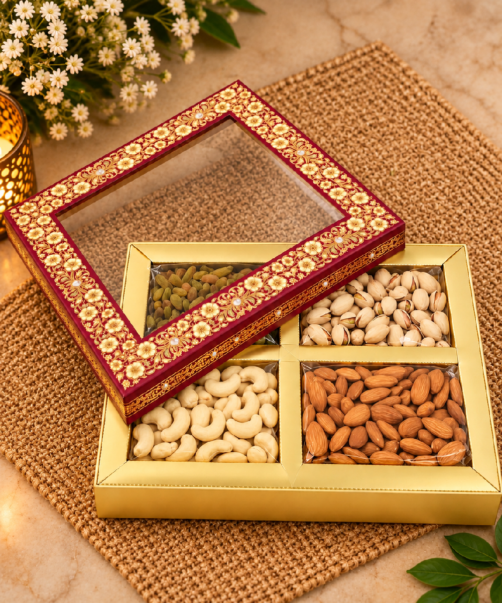 4 P Small Dry Fruit Box 535 Gm