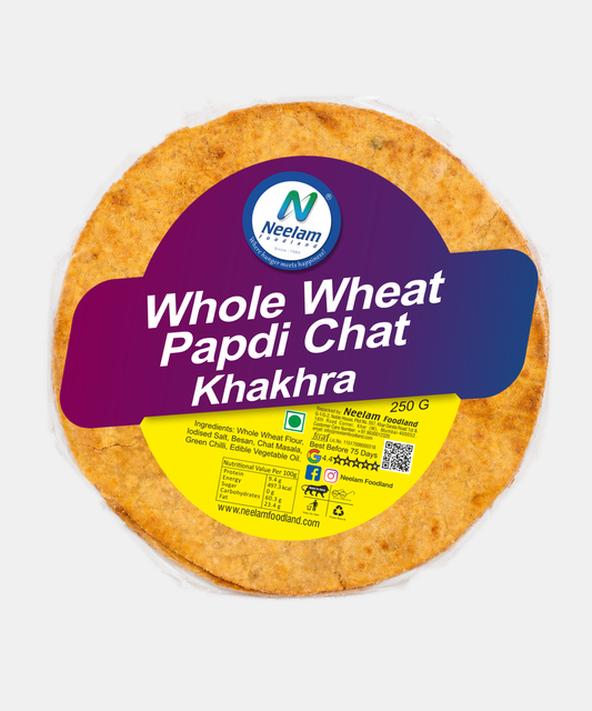 Whole Wheat Papdi Chat Khakhra 250 Gm