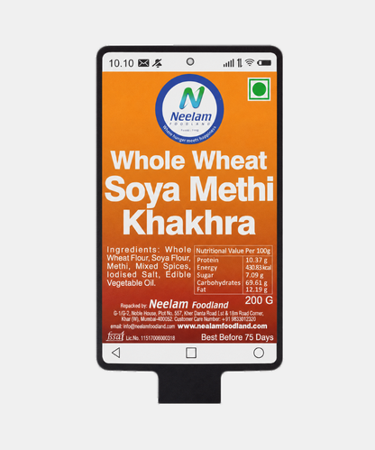 Whole Wheat Soya Methi Khakhra Mobile 200 Gm