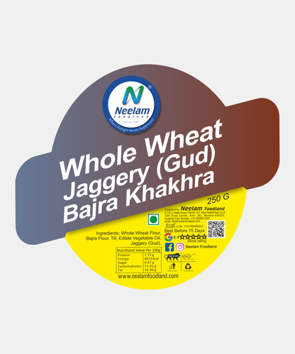 Whole Wheat Jaggery (gud) Bajra Khakhra 250 Gm