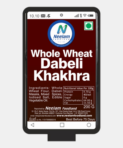Whole Wheat Dabeli Khakhra Mobile 200 Gm