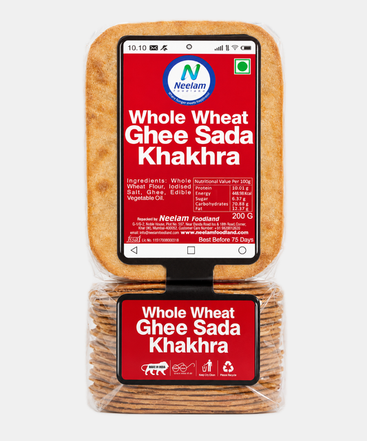 Whole Wheat Ghee Sada Khakhra Mobile 200 Gm