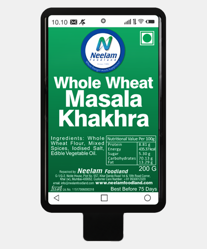 Whole Wheat Masala Khakhra Mobile 200 Gm