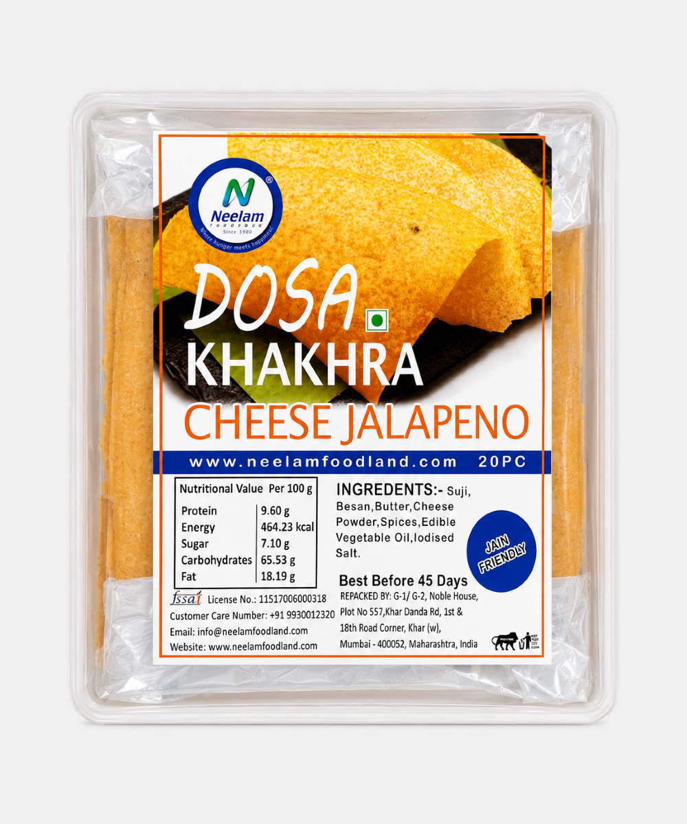 Dosa Khakhra Cheese Jalapeno 20 Pieces