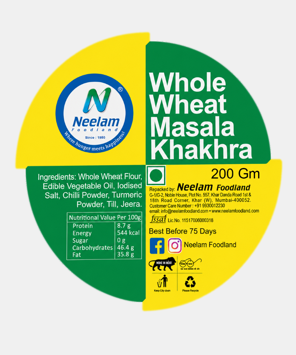 Whole Wheat Masala Khakhra Mini 200 Gm