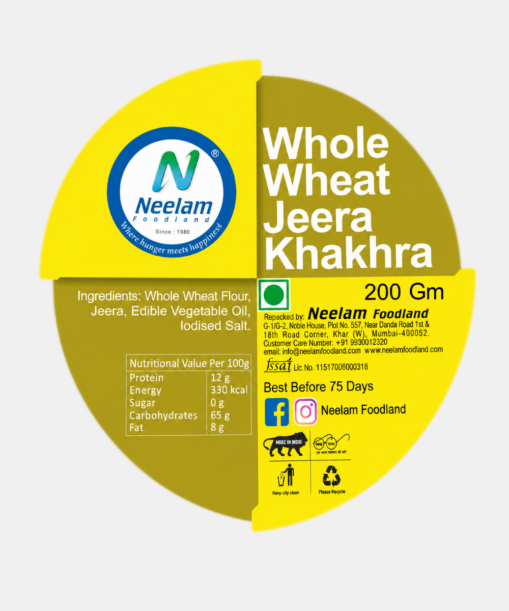 Whole Wheat Jeera Khakhra Mini 200 Gm