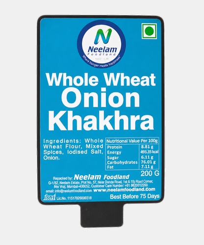 Whole Wheat Onion Khakhra Mobile 200 Gm