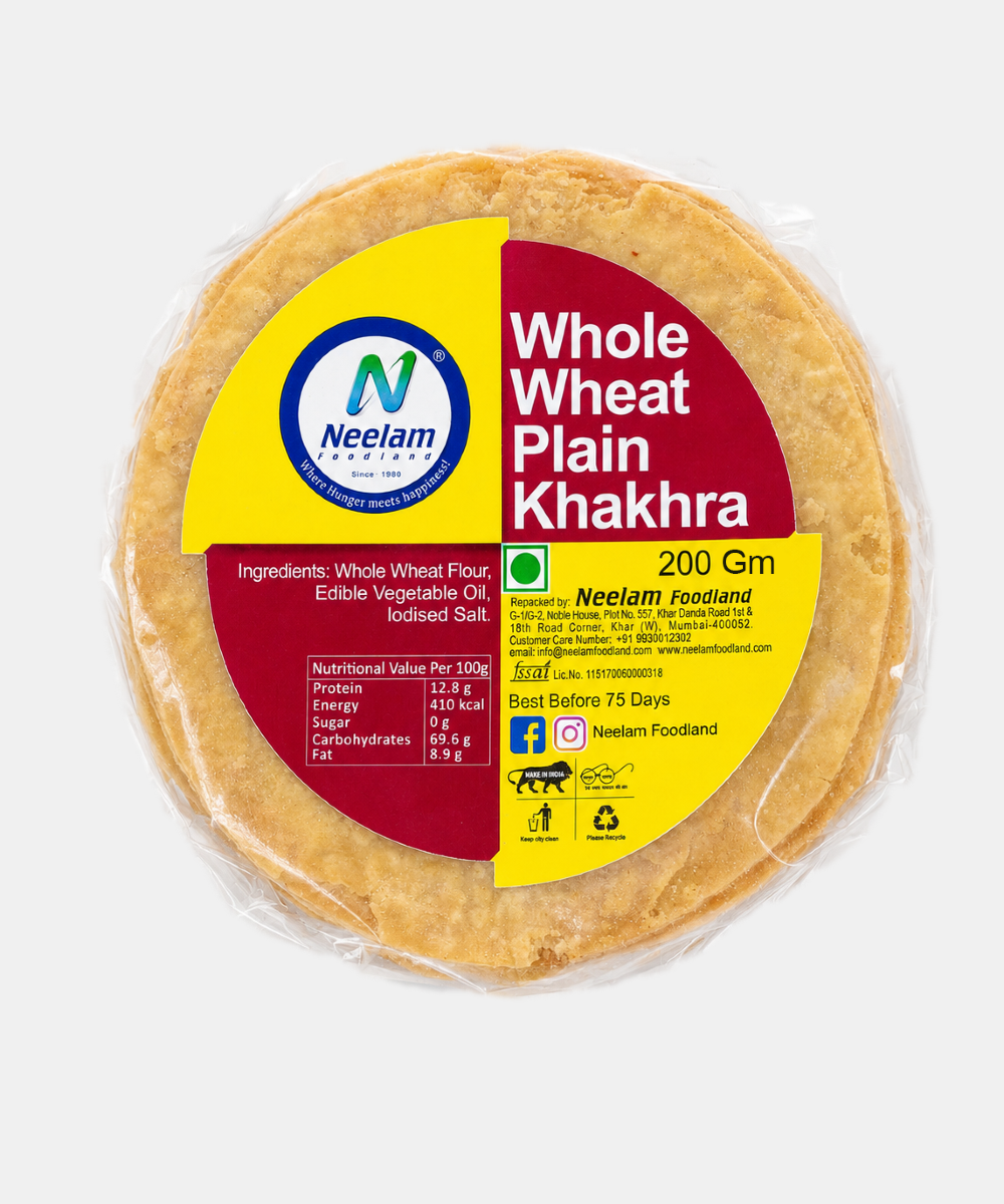 Whole Wheat Plain Khakhra Mini 200 Gm