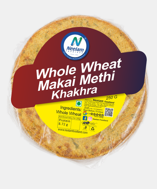 Whole Wheat Makai Methi Khakhra 250 Gm