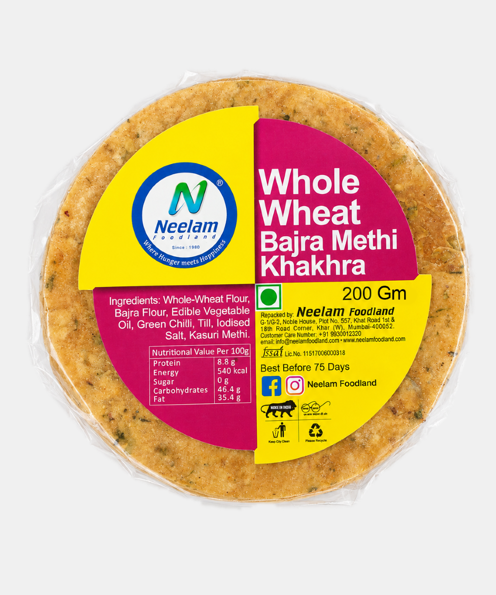Whole Wheat Bajra Methi Khakhra Mini 200 Gm