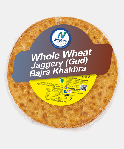 Whole Wheat Jaggery (gud) Bajra Khakhra 250 Gm