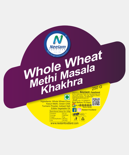 Whole Wheat Methi Masala Khakhra 250 Gm