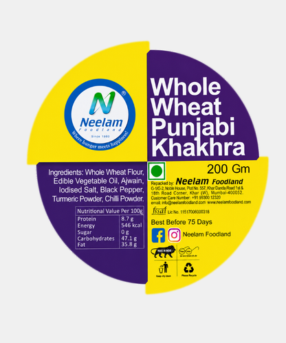 Whole Wheat Punjabi Khakhra Mini 200 Gm