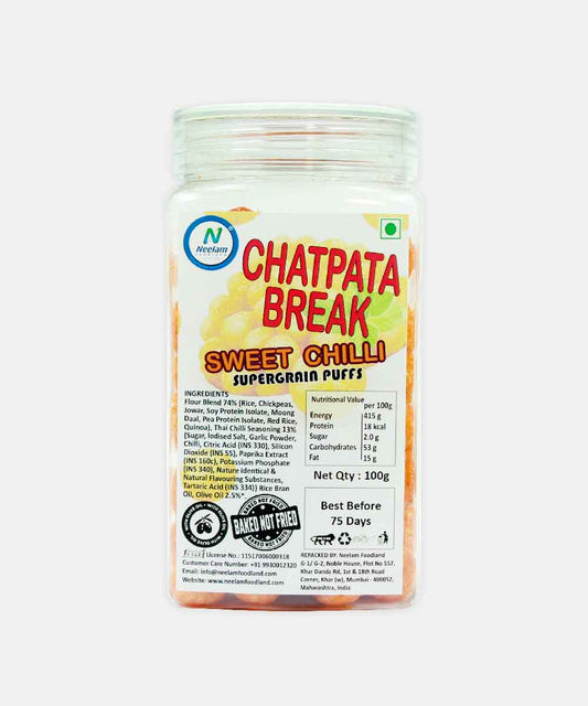 Chatpata Break Sweet Chilli Supergrain Puffs 100 Gm