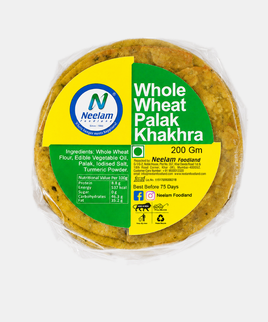 Whole Wheat Palak Khakhra Mini 200 Gm