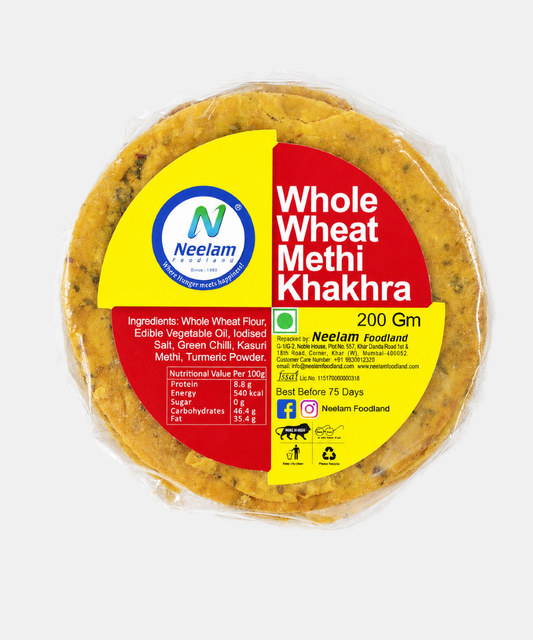 Whole Wheat Methi Khakhra Mini 200 Gm