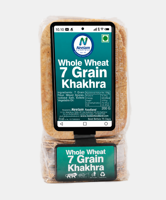 Whole Wheat 7 Grain Khakhra Mobile 200 Gm