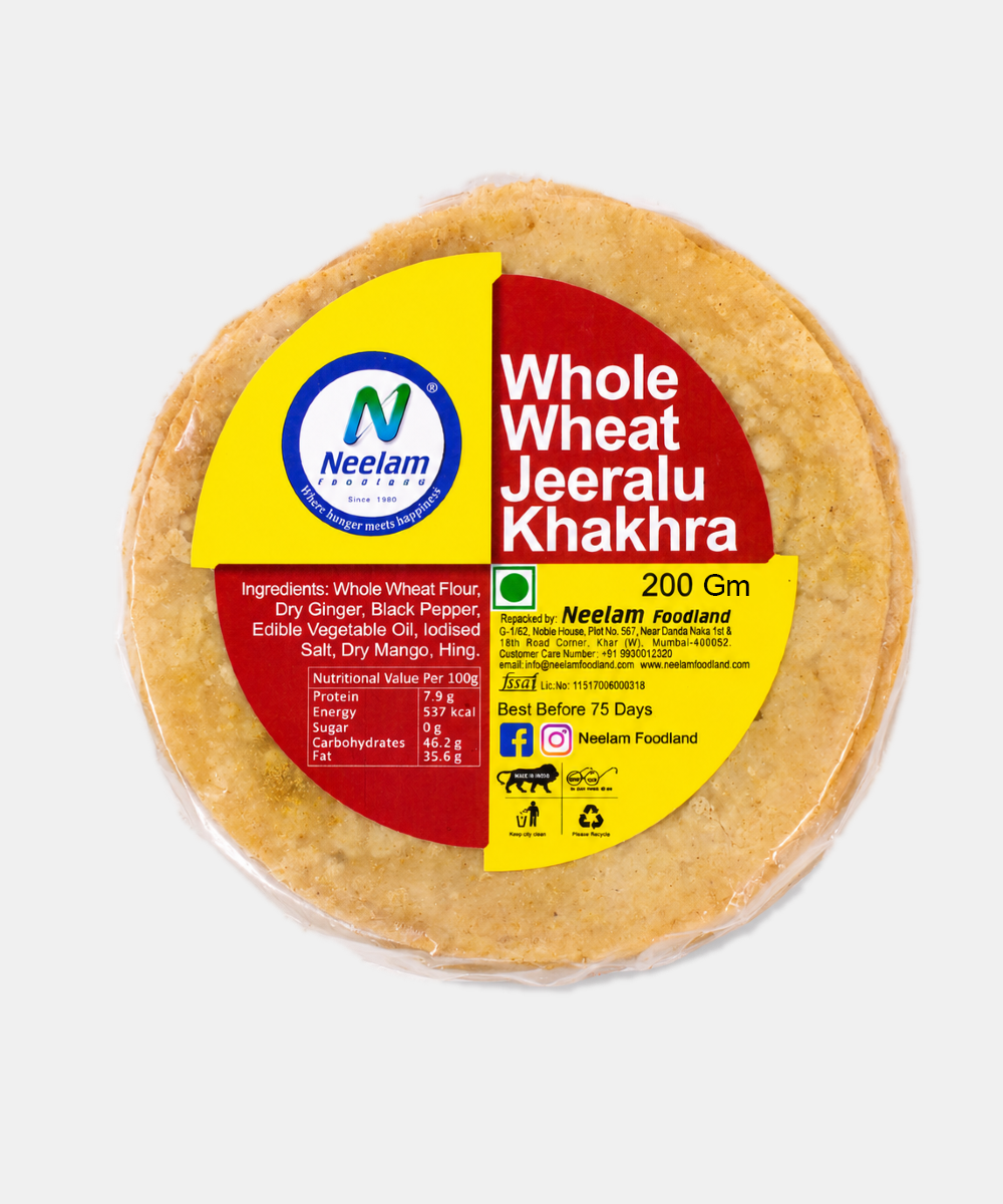 Whole Wheat Jeeralu Khakhra Mini 200 Gm