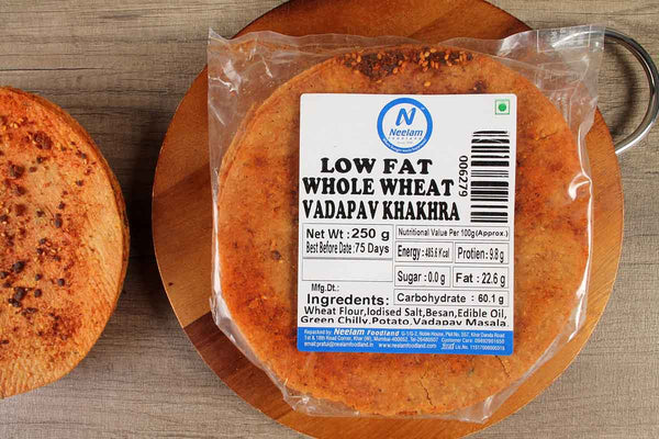LOW FAT WHOLE WHEAT VADAPAV KHAKRA