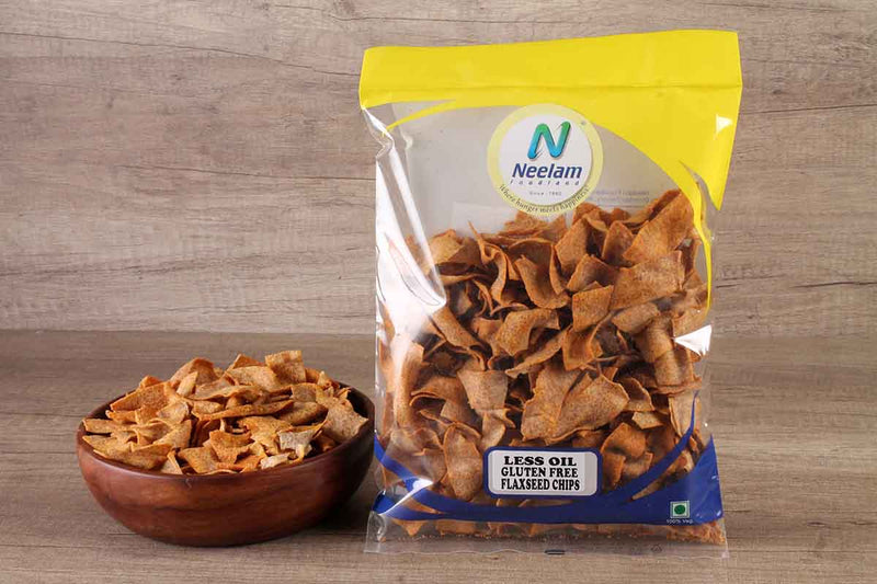 LESS OIL GLUTEN FREE FLAXSEED CHIPS 200 GM