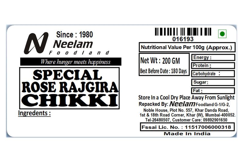 ROSE RAJGIRA CHIKKI